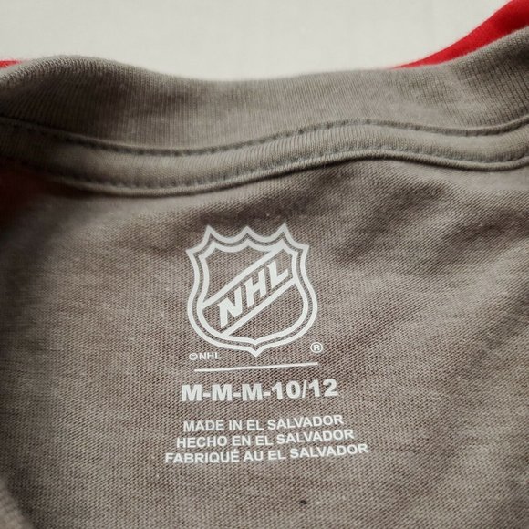 NWT Washington Capitals NHL Long Sleeve Red Gray Shirt Youth Medium New With Tag - Picture 2 of 5